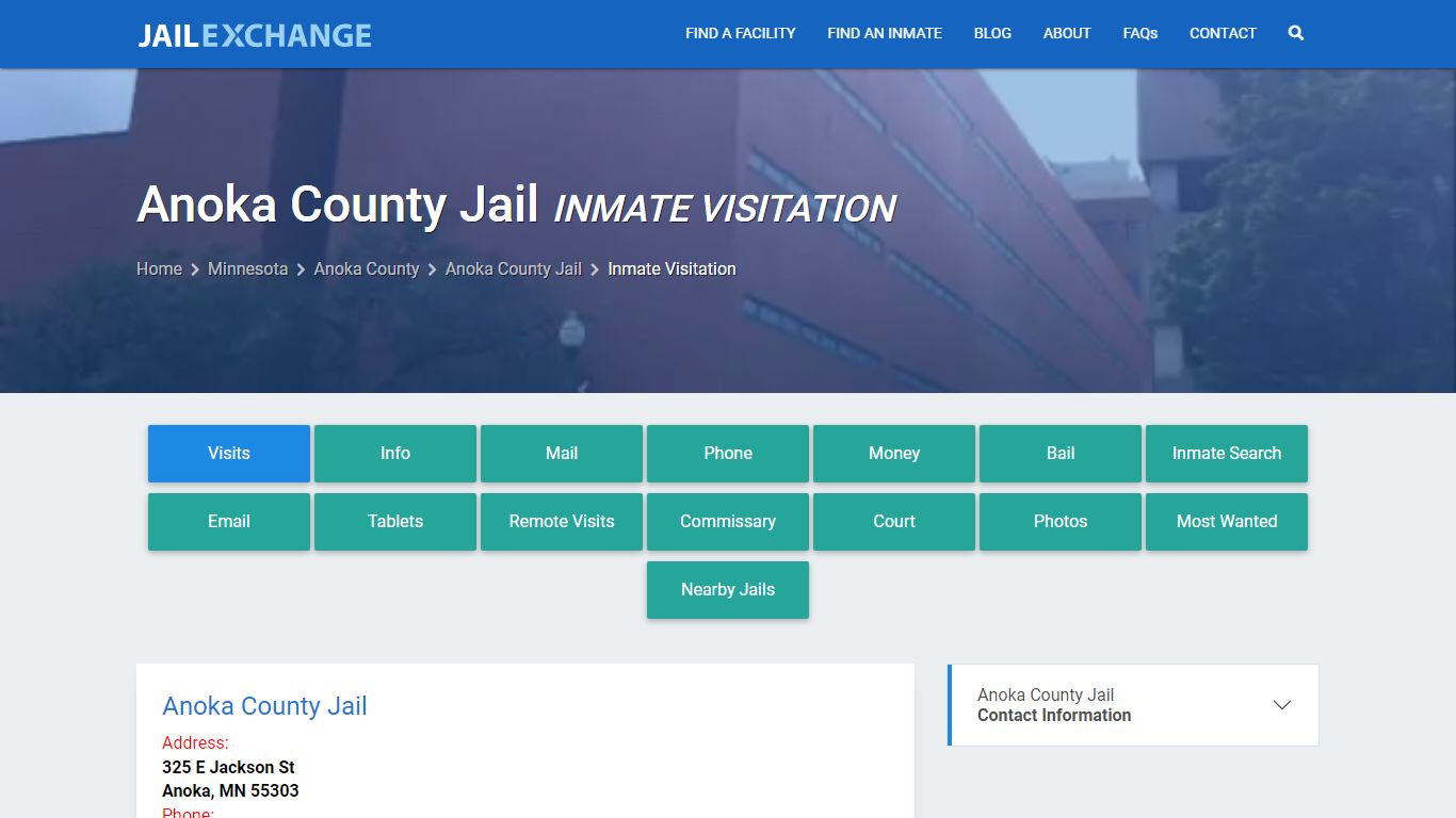 Inmate Visitation - Anoka County Jail, MN - Jail Exchange